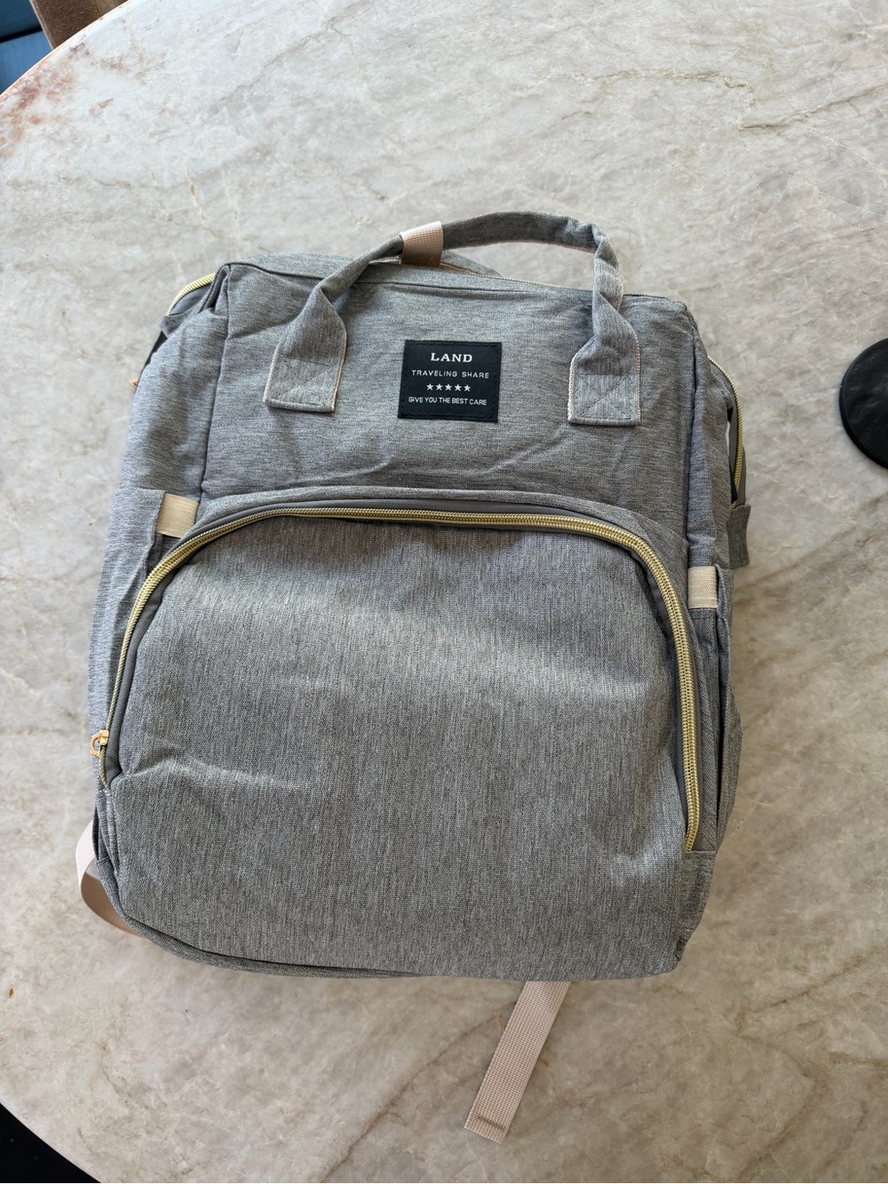 NWT Grey Diaper Bag -Teeny Traveler